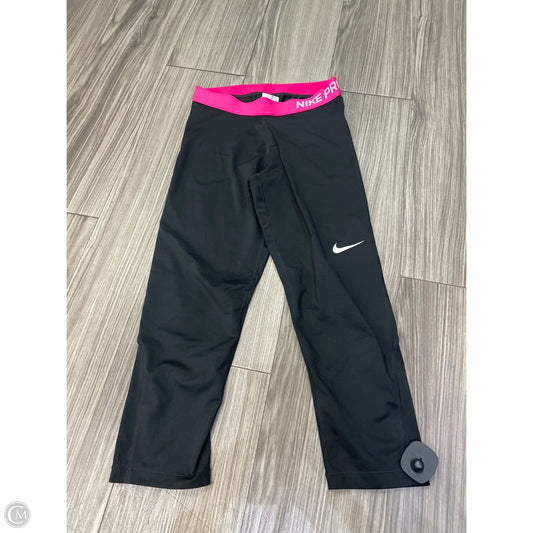Athletic Leggings By Nike In Black & Pink, Size: M