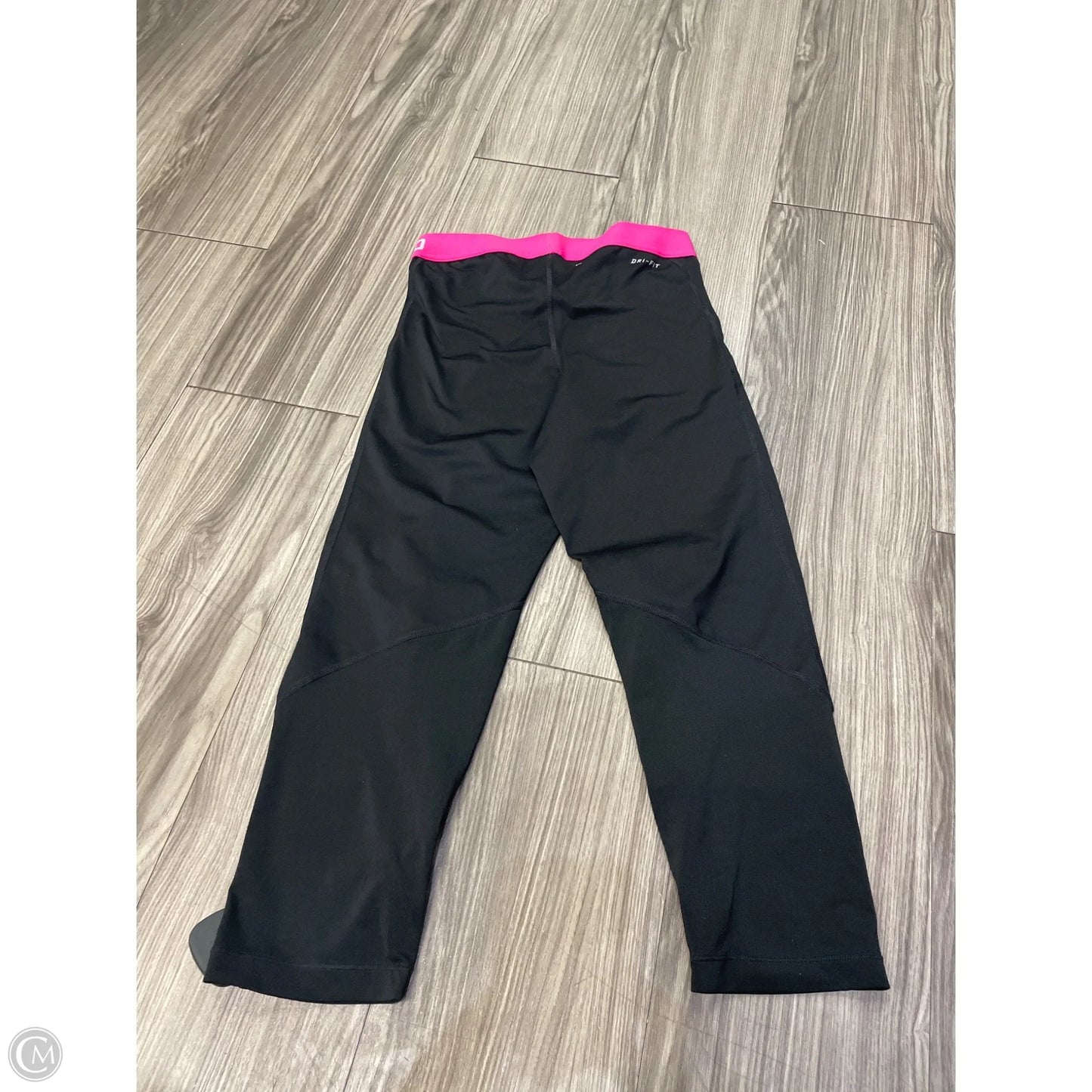 Athletic Leggings By Nike In Black & Pink, Size: M