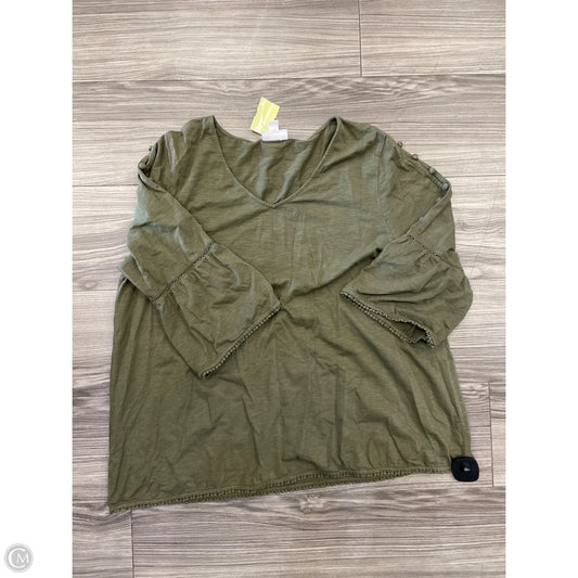 Top 3/4 Sleeve By J. Jill In Green, Size: Xl