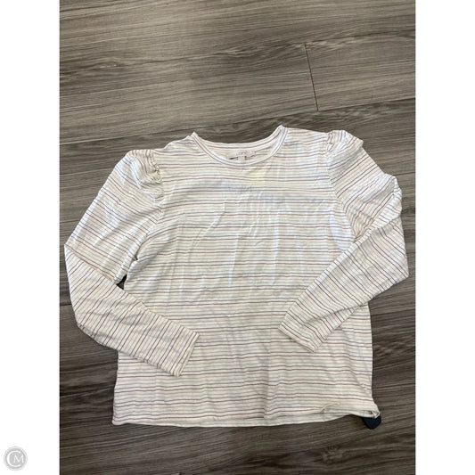 Top Long Sleeve By Loft In Striped Pattern, Size: Xl