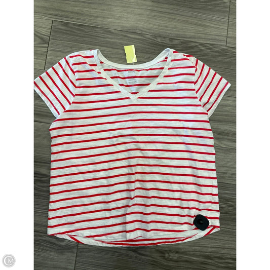 Top Short Sleeve By Sonoma In Striped Pattern, Size: Xl
