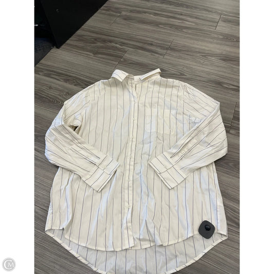 Blouse Long Sleeve By A New Day In Striped Pattern, Size: Xl