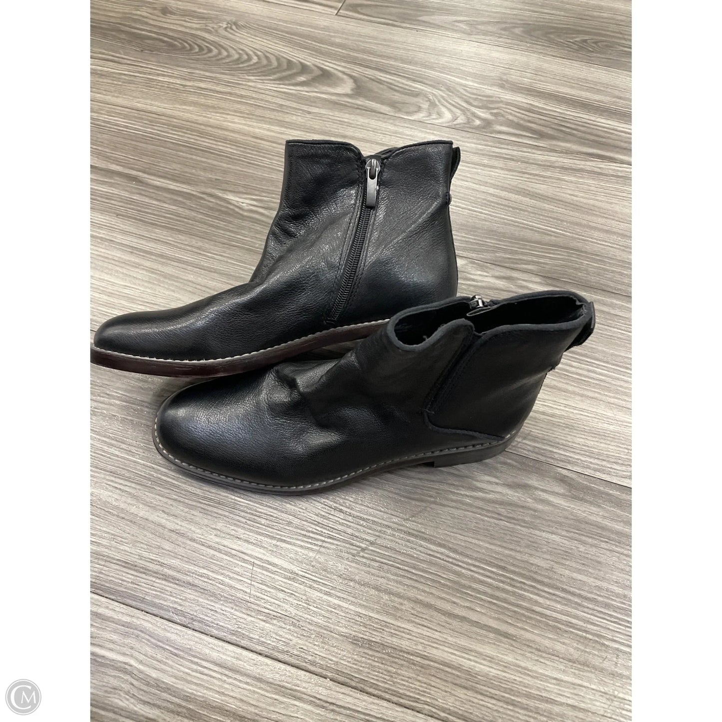 Boots Leather By Franco Sarto In Black, Size: 8