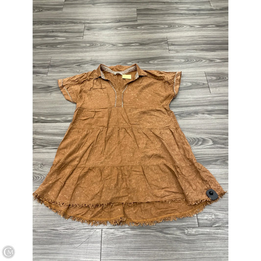 Dress Casual Short By Umgee In Tan, Size: Xl