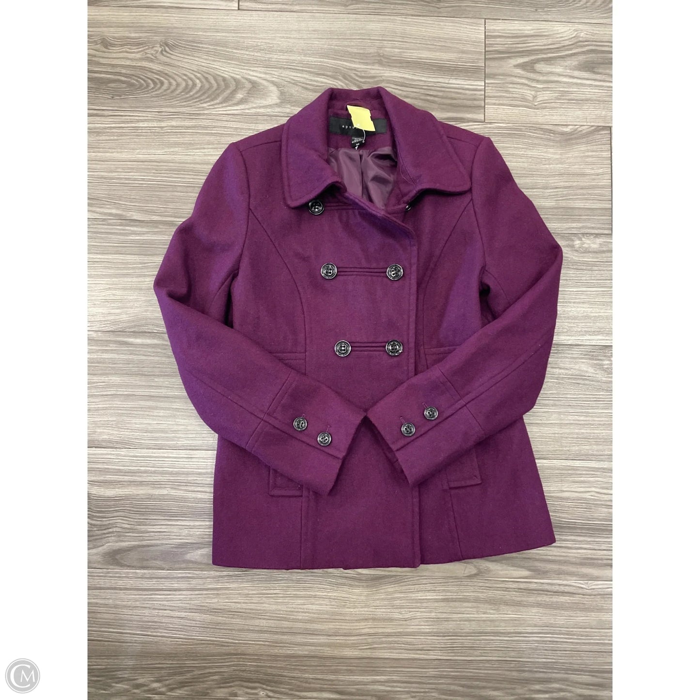 Coat Peacoat By Apostrophe In Purple, Size: M
