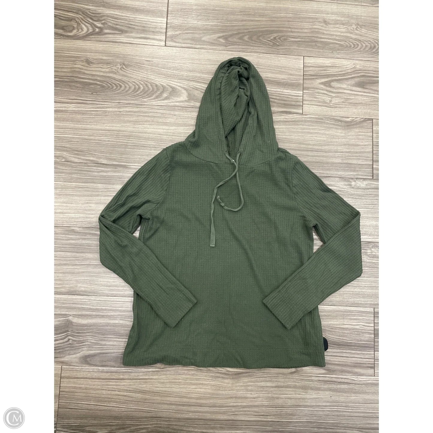 Sweatshirt Hoodie By Loft In Green, Size: M
