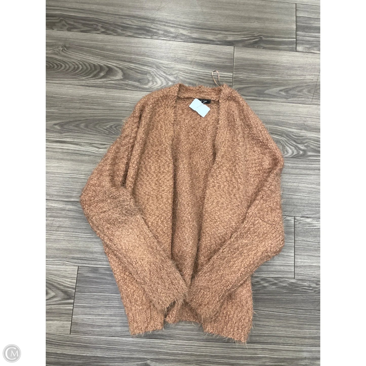 Sweater Cardigan By Love Tree In Brown, Size: L