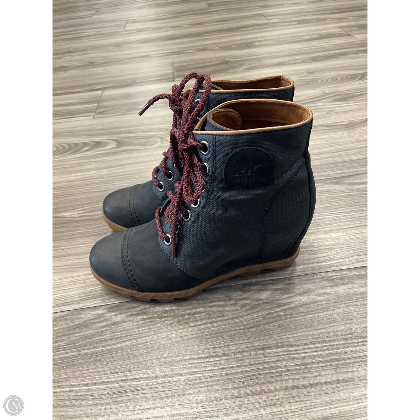 Boots Ankle Flats By Sorel In Black & Brown, Size: 9.5