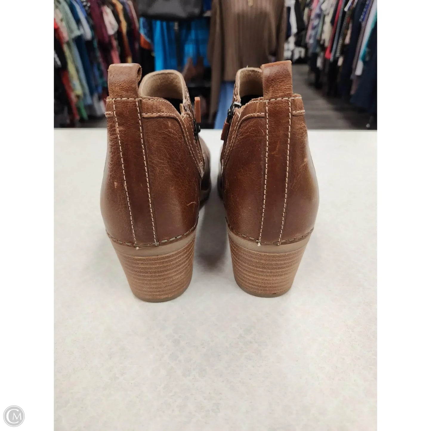 Boots Ankle Heels By Dansko In Brown, Size: 9