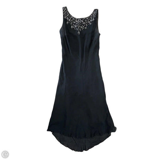 Dress Party Midi By Clothes Mentor In Black & Silver, Size: 8p