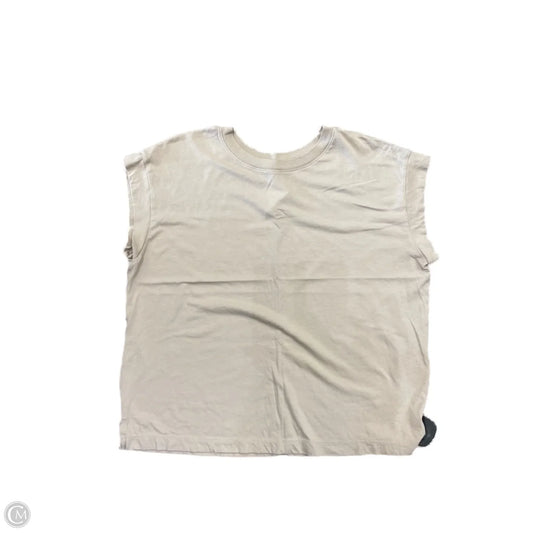 Top Short Sleeve By A New Day In Beige, Size: L