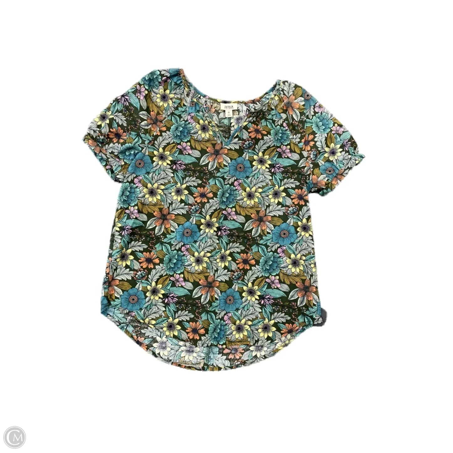 Top Short Sleeve By Ana In Floral Print, Size: Xs