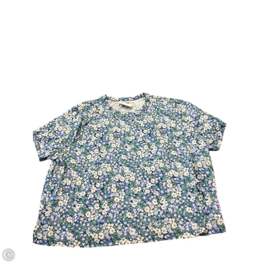 Top Short Sleeve Basic By Old Navy In Floral Print, Size: Xl