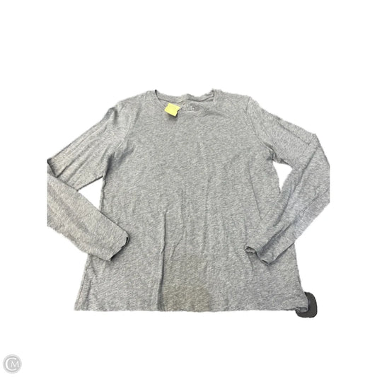 Top Long Sleeve Basic By Time And Tru In Grey, Size: M