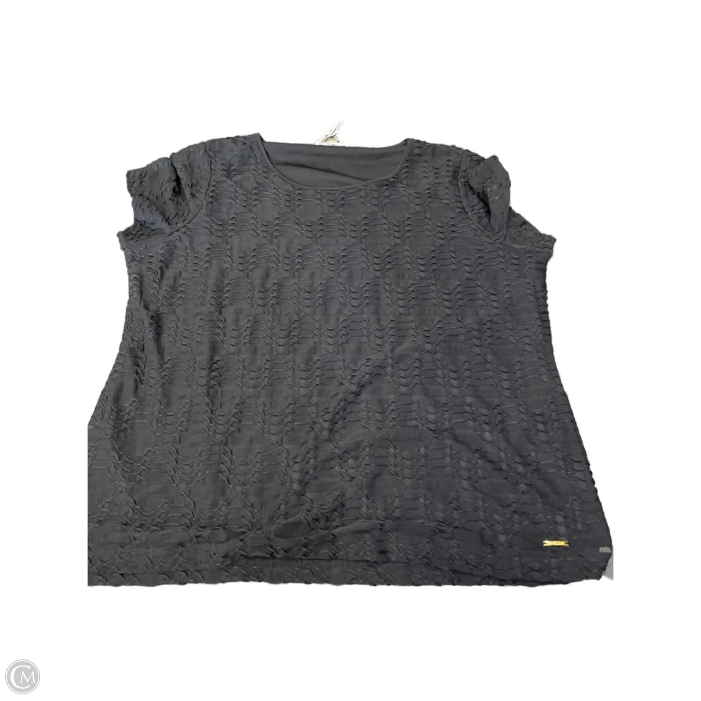 Top Short Sleeve By Calvin Klein In Black, Size: Xxl