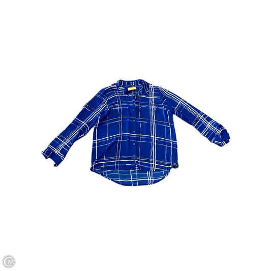 Blouse Long Sleeve By Apt 9 In Blue, Size: Lp