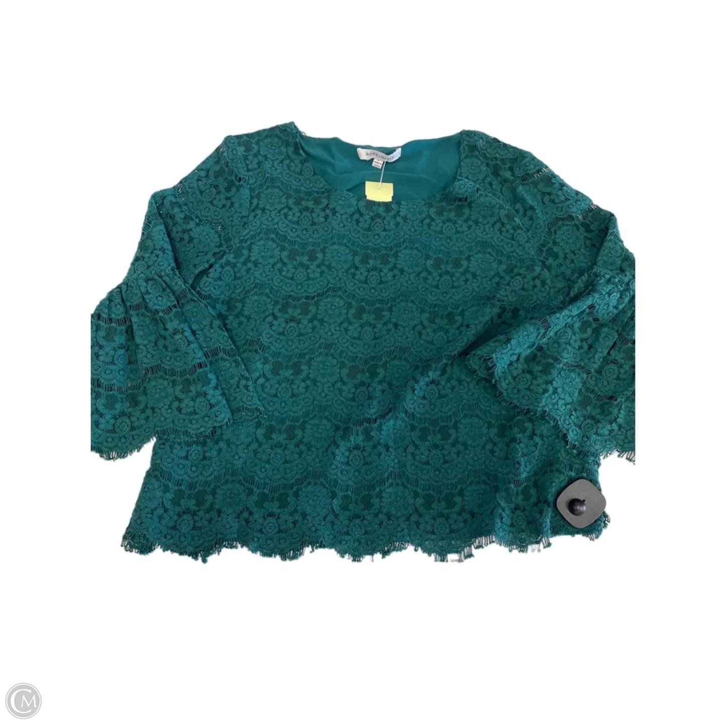 Top 3/4 Sleeve By Rose And Olive In Green, Size: L
