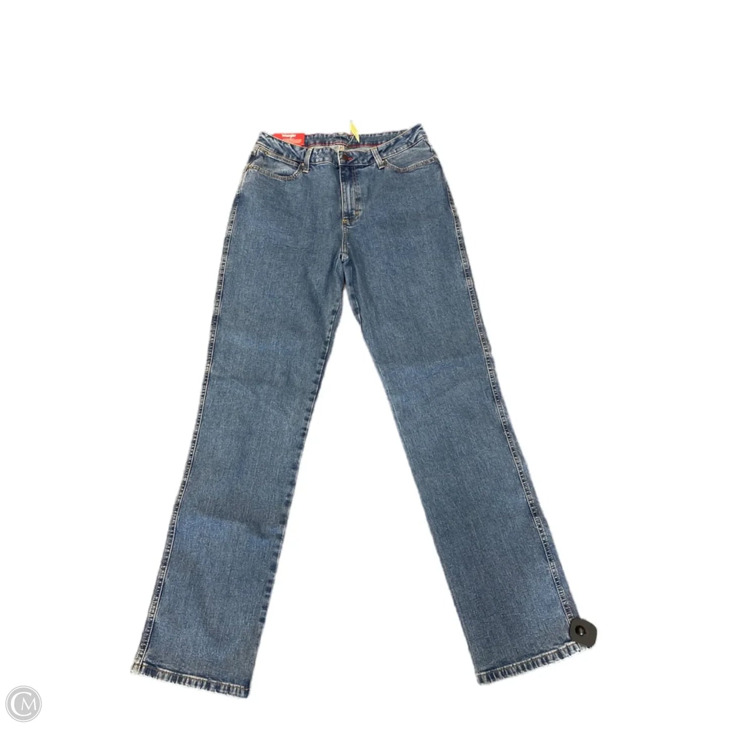 Jeans Straight By Wrangler In Blue Denim, Size: 14