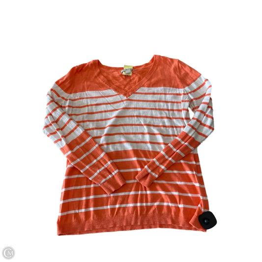 Top Long Sleeve By Banana Republic In Coral, Size: L