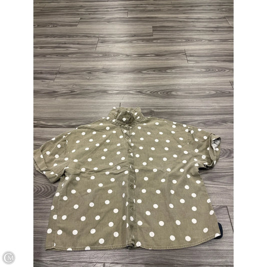 Top Short Sleeve By Lumiere In Polkadot Pattern, Size: L
