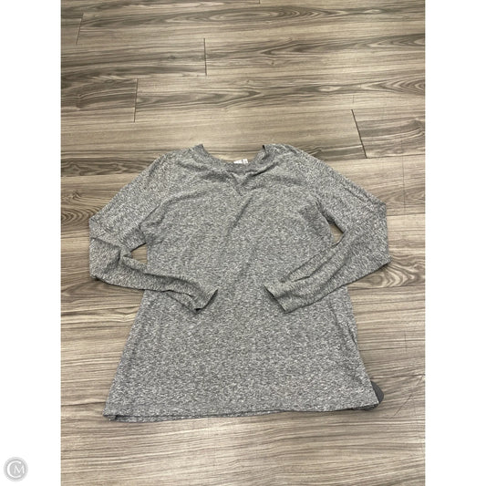 Top Long Sleeve Basic By Mossimo In Grey, Size: L