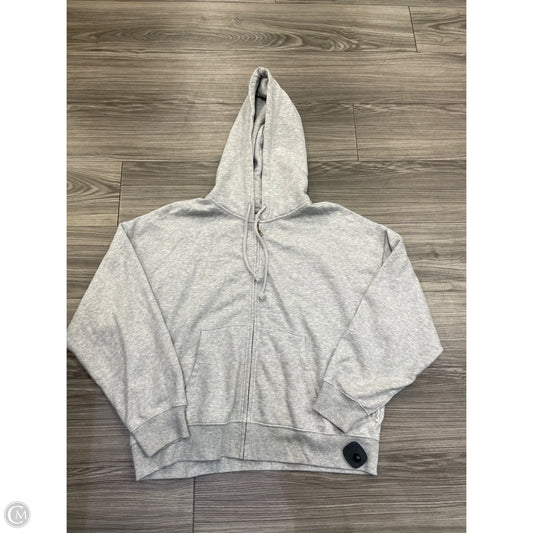 Sweatshirt Hoodie By American Eagle In Grey, Size: L