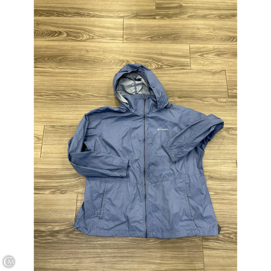 Jacket Windbreaker By Columbia In Blue, Size: 2x