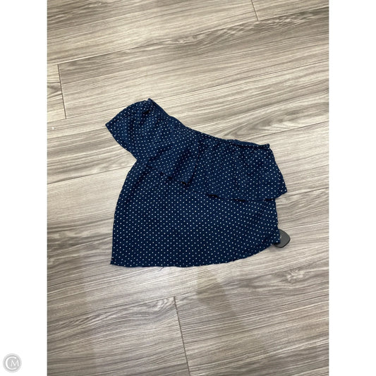 Top Short Sleeve By American Eagle In Blue & White, Size: Xs