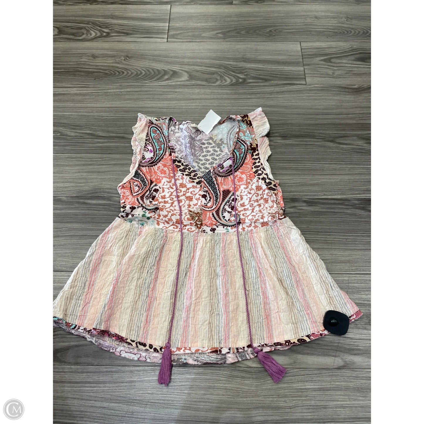 Top Short Sleeve By Mystree In Multi-colored, Size: S