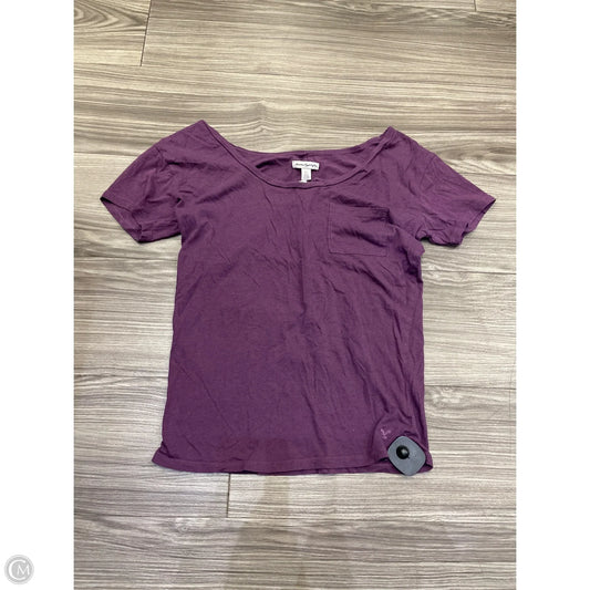 Top Short Sleeve By American Eagle In Purple, Size: Xs