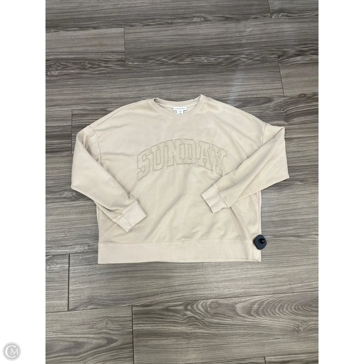 Sweatshirt Crewneck By Cupcakes And Cashmere In Beige, Size: M