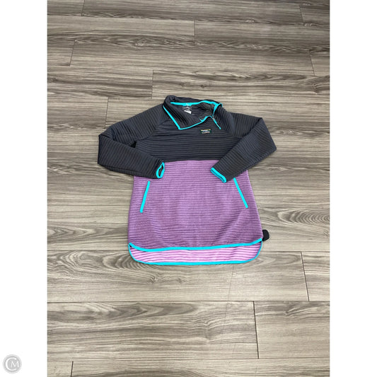 Sweatshirt Collar By L.l. Bean In Grey & Purple, Size: S