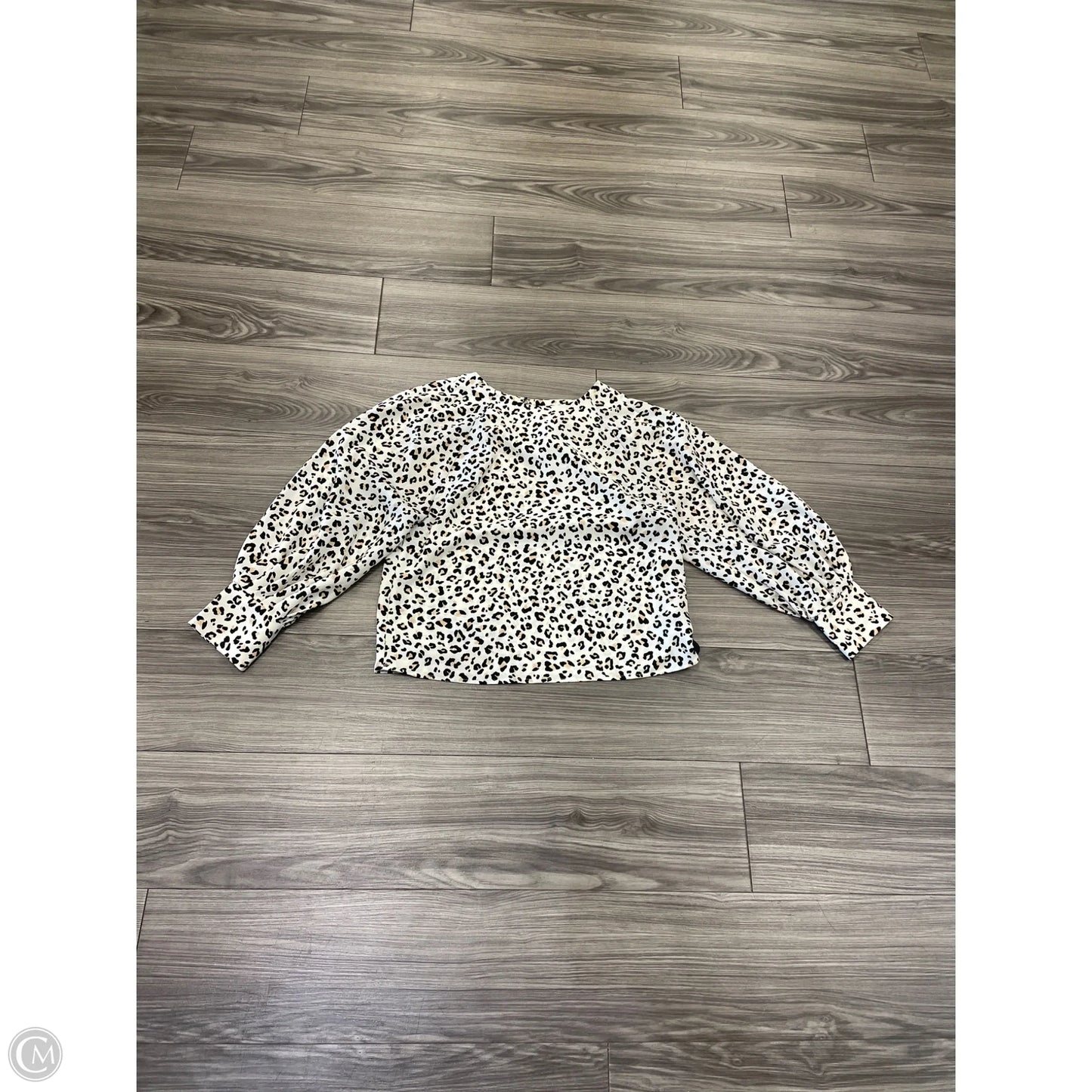 Top Long Sleeve By Nine West In Animal Print, Size: S