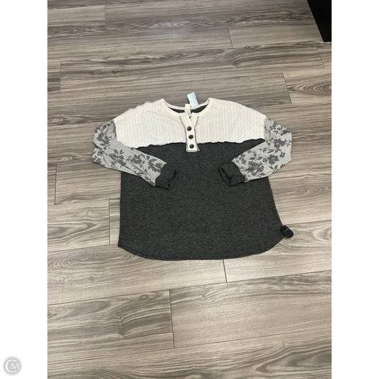 Top Long Sleeve By Free People In Grey, Size: 1x
