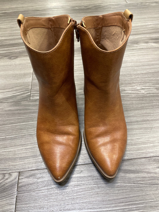 Boots Ankle Heels By Universal Thread In Brown, Size: 7.5