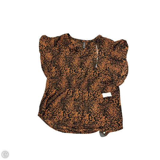 Blouse Short Sleeve By Massini In Animal Print, Size: Xl