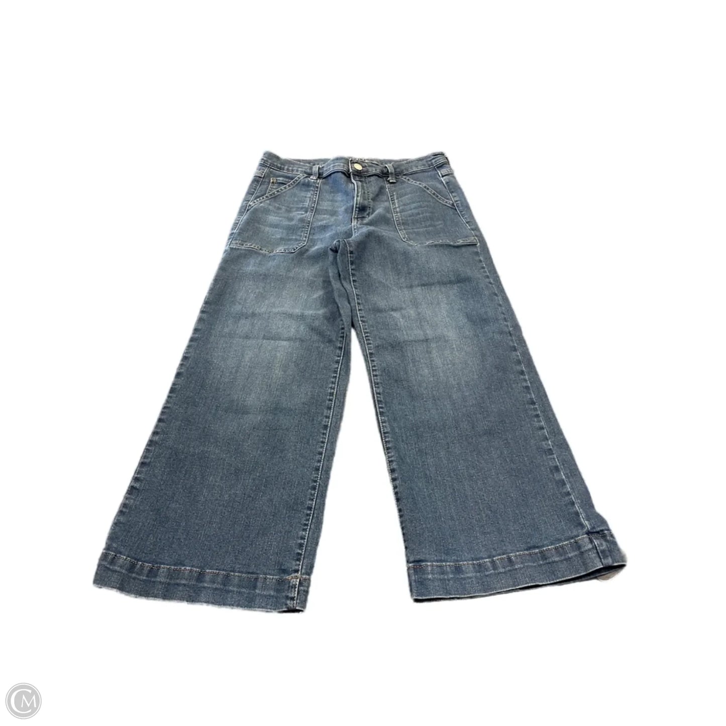 Jeans Wide Leg By Time And Tru In Blue Denim, Size: 12