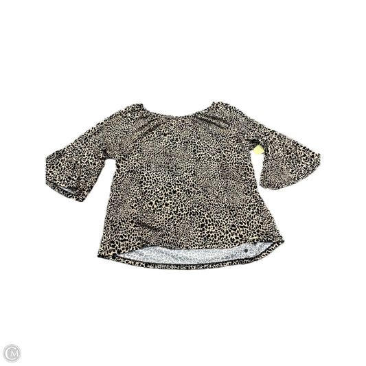 Top Short Sleeve By Michael By Michael Kors In Animal Print, Size: 1x