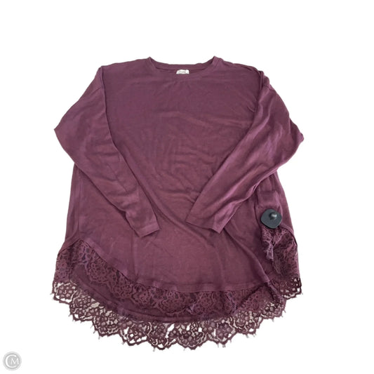 Top Long Sleeve By Maurices In Purple, Size: Xl