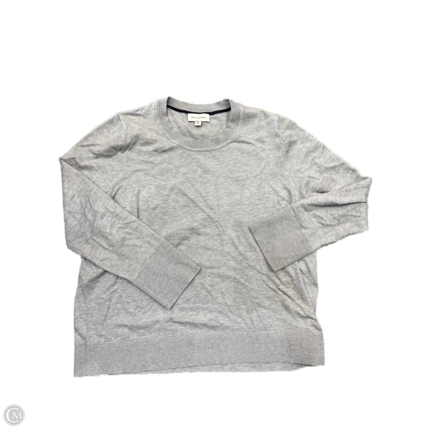 Sweater By Free Assembly In Grey, Size: 2x