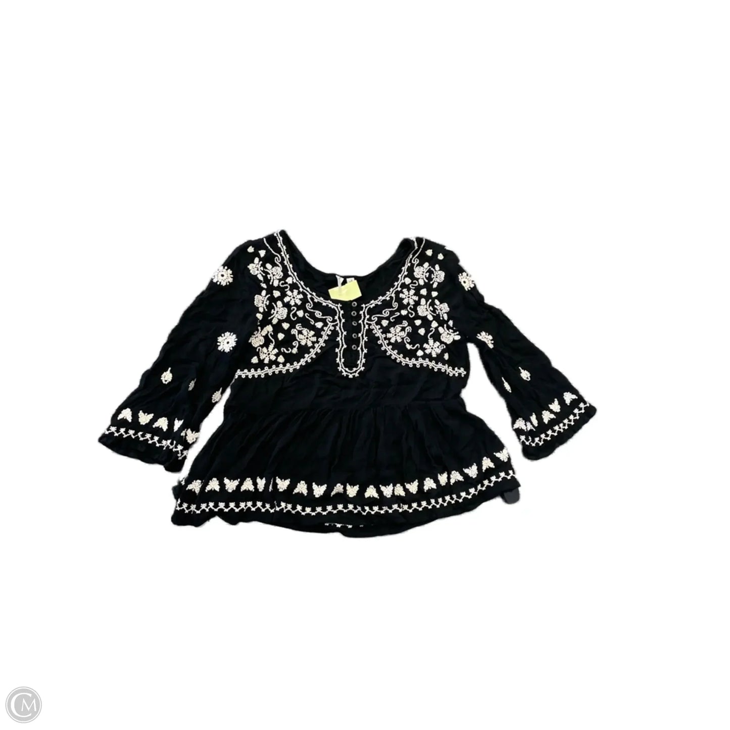 Top Long Sleeve By Anthropologie In Black, Size: S