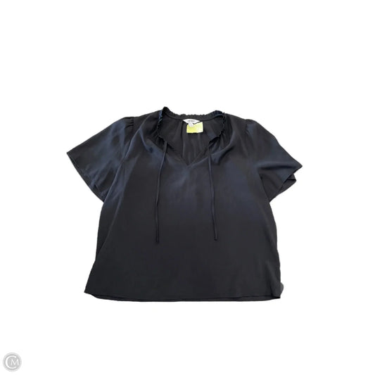 Blouse Short Sleeve By Nine West In Black, Size: Xl