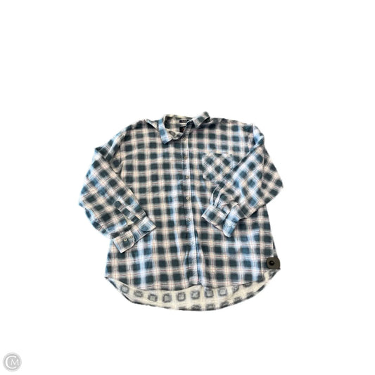 Top Long Sleeve By Cmc In Plaid Pattern, Size: 2x