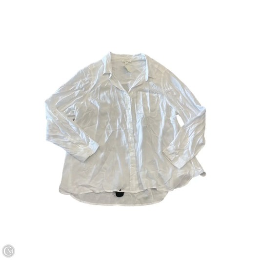 Top Long Sleeve By Beachlunchlounge In White, Size: 2x