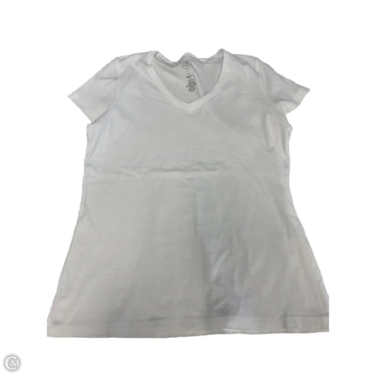 Top Short Sleeve By St Johns Bay In White, Size: L