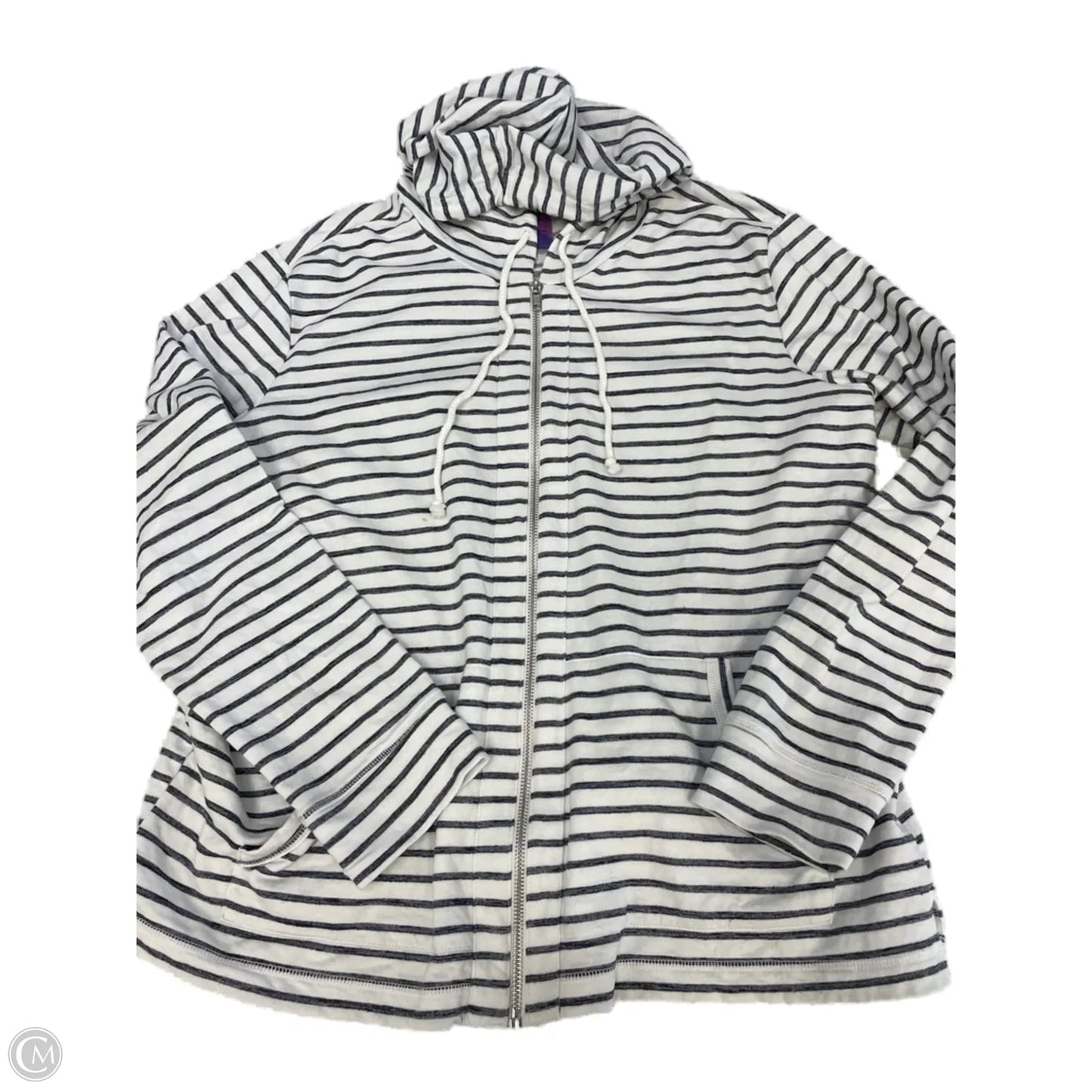 Sweatshirt Hoodie By Cmc In Striped Pattern, Size: L