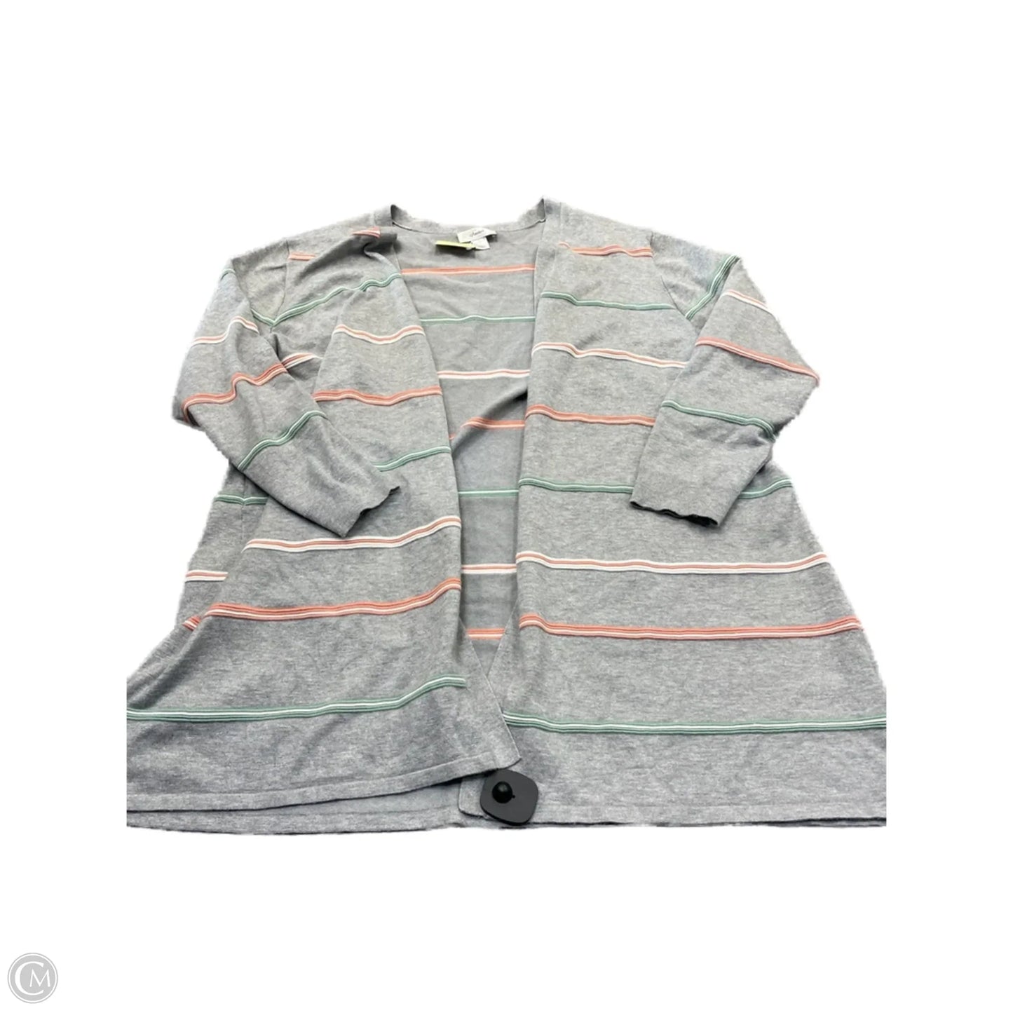 Cardigan By Cj Banks In Grey, Size: 3x