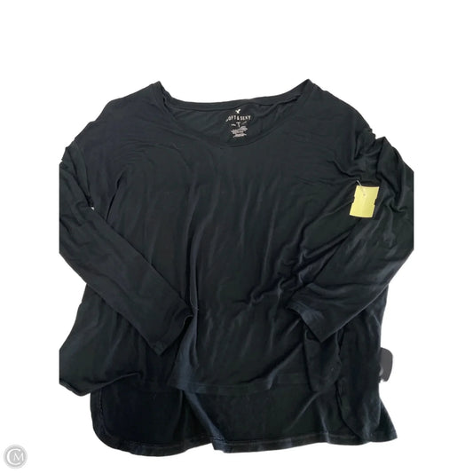 Top Long Sleeve Basic By American Eagle In Black, Size: S
