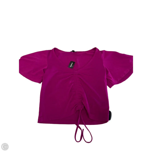 Top Short Sleeve By Express In Purple, Size: S