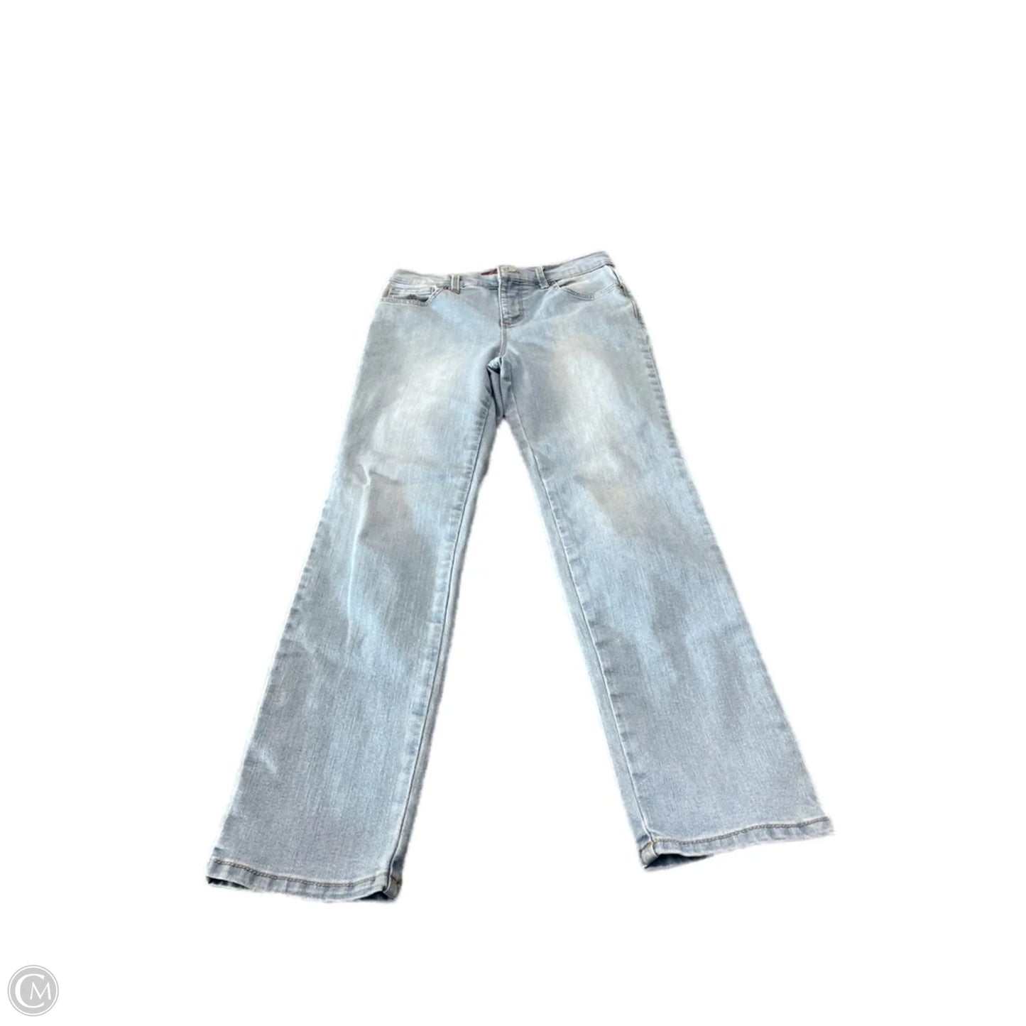 Jeans Straight By Gloria Vanderbilt In Blue Denim, Size: 4
